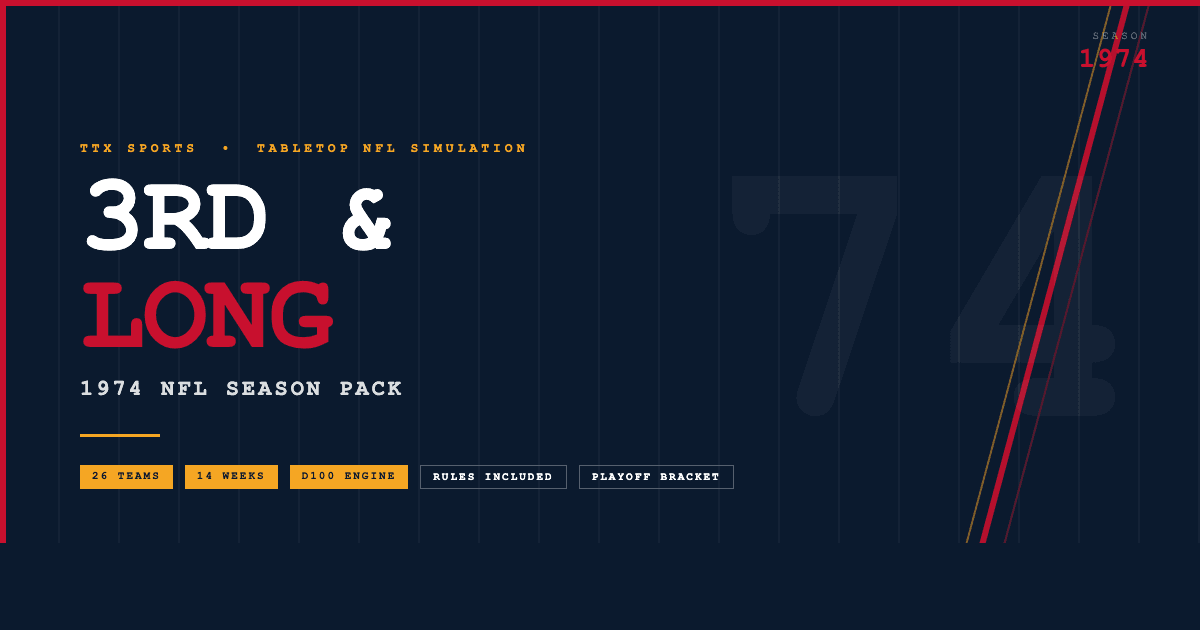 3rd and Long — 1974 NFL Season Pack
