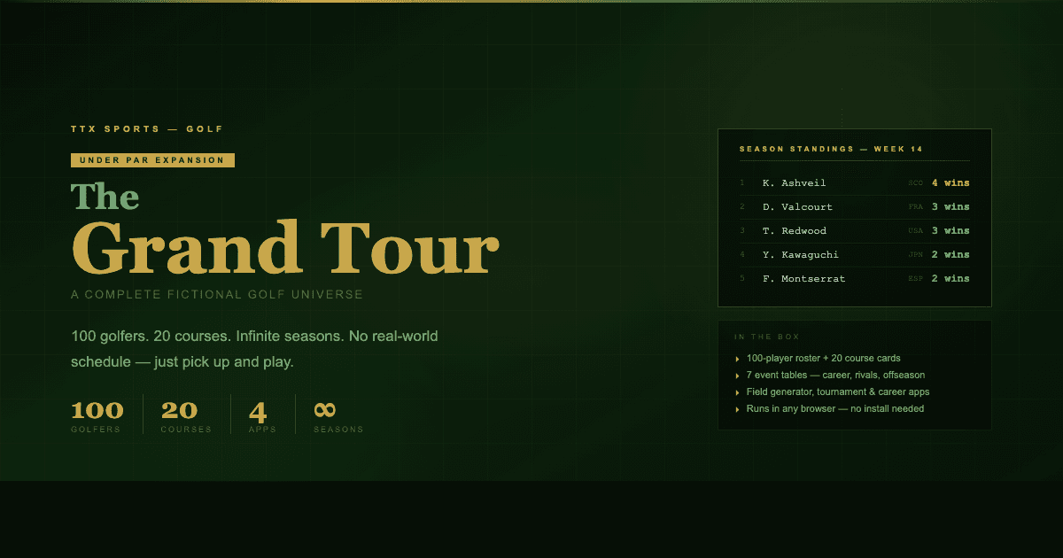 The World Tour Builder: One Roster Across Every Under Par Tour
