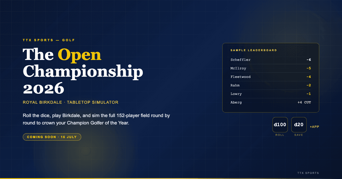 Play The 2026 Open at Royal Birkdale on Your Tabletop